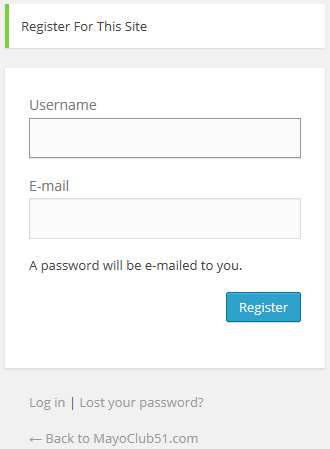 members registratition screen