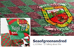 Sea of green and red logo