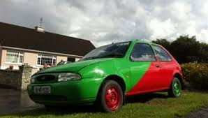 Mayo car green and red ford fiesta