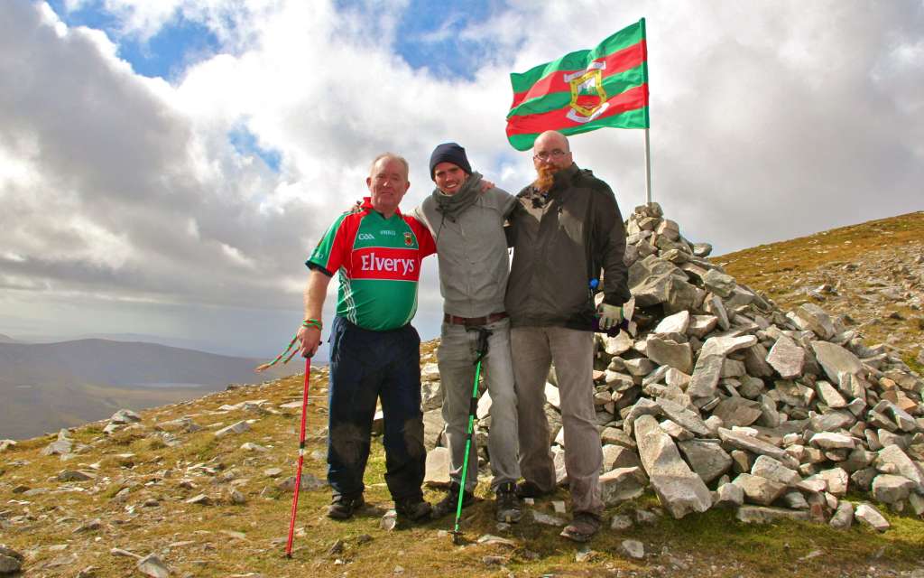 Mayo flag Mount Errigal 2012