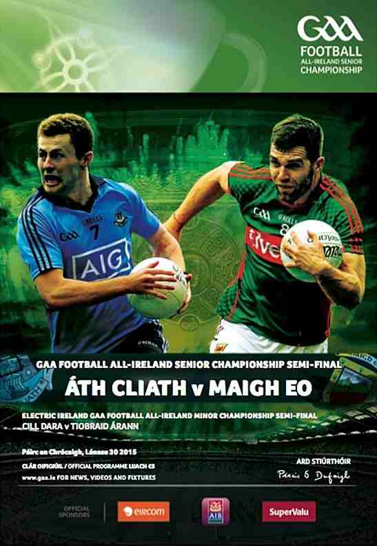 mayo v dublin all ireland semi final 2015 match programme