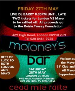 London calling moloneys bar