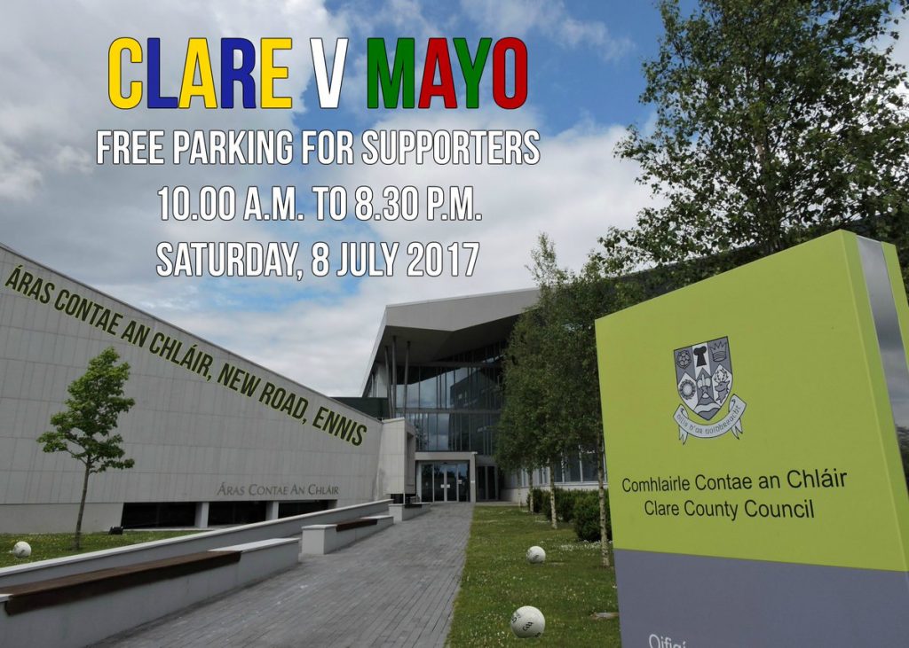 Clare county council offer free parking for Mayo fans